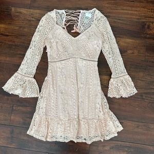 Boutique Lace Mini Dress XS